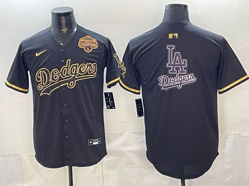2026 Men Nike Los Angeles Dodgers Blank black gold Game MLB Jersey 0026->los angeles dodgers->MLB Jersey